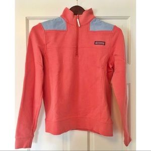 Vineyard Vines Shep Shirt Coral w/ Oxford Blue